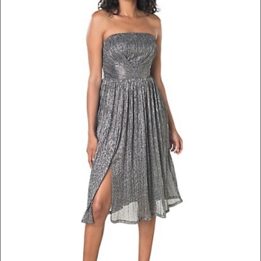 NWT Dress the Population Nadine Strapless Midi Dress